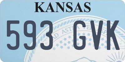 KS license plate 593GVK