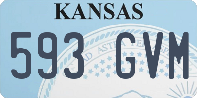 KS license plate 593GVM