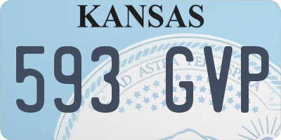 KS license plate 593GVP