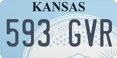 KS license plate 593GVR