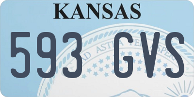 KS license plate 593GVS