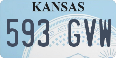 KS license plate 593GVW