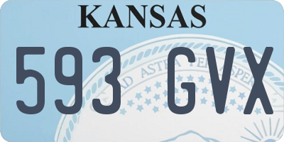 KS license plate 593GVX