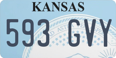 KS license plate 593GVY