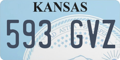 KS license plate 593GVZ