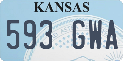 KS license plate 593GWA