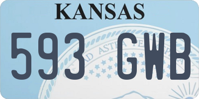KS license plate 593GWB