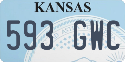 KS license plate 593GWC