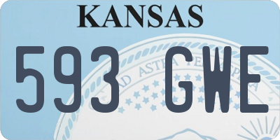 KS license plate 593GWE