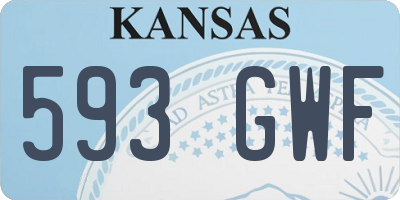 KS license plate 593GWF