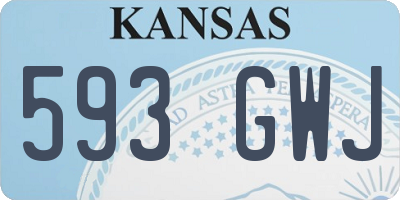 KS license plate 593GWJ