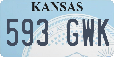 KS license plate 593GWK