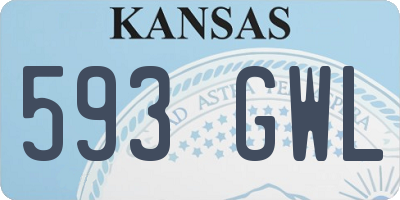 KS license plate 593GWL