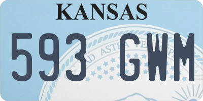 KS license plate 593GWM