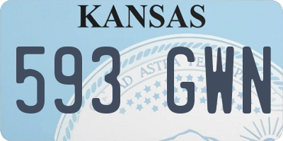 KS license plate 593GWN