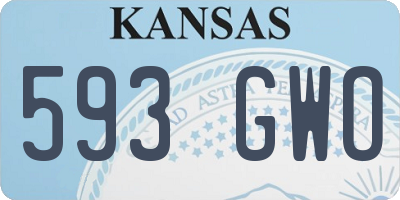 KS license plate 593GWO