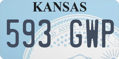 KS license plate 593GWP