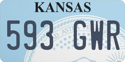 KS license plate 593GWR
