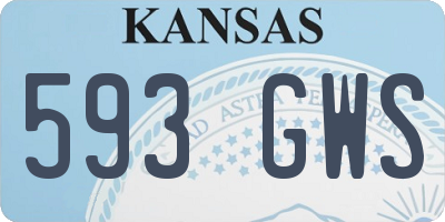 KS license plate 593GWS