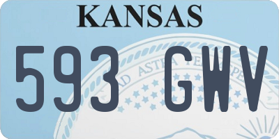 KS license plate 593GWV