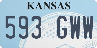 KS license plate 593GWW