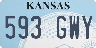 KS license plate 593GWY