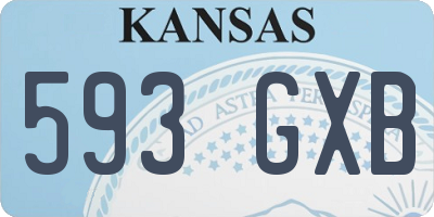 KS license plate 593GXB