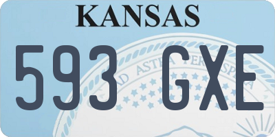 KS license plate 593GXE