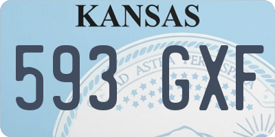 KS license plate 593GXF