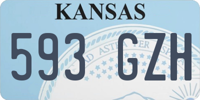 KS license plate 593GZH