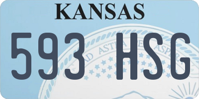 KS license plate 593HSG