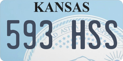 KS license plate 593HSS