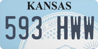 KS license plate 593HWW