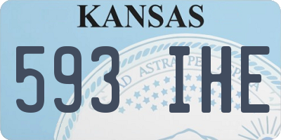 KS license plate 593IHE