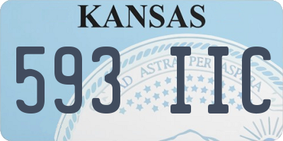 KS license plate 593IIC