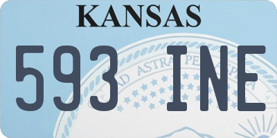 KS license plate 593INE
