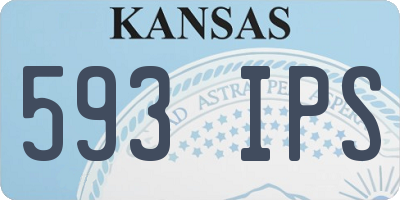 KS license plate 593IPS