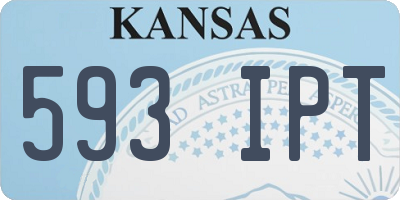 KS license plate 593IPT