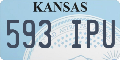 KS license plate 593IPU