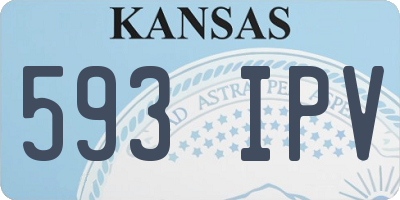 KS license plate 593IPV
