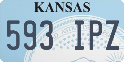 KS license plate 593IPZ