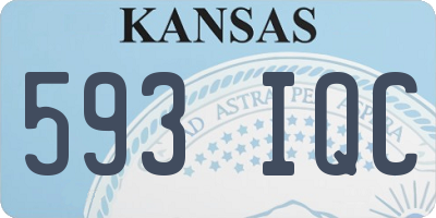 KS license plate 593IQC