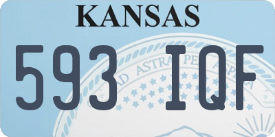 KS license plate 593IQF