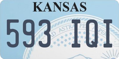 KS license plate 593IQI