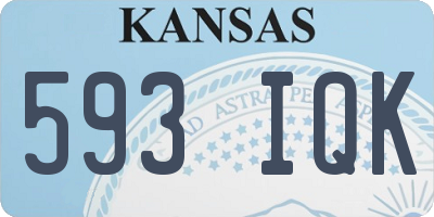 KS license plate 593IQK