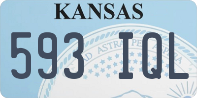 KS license plate 593IQL