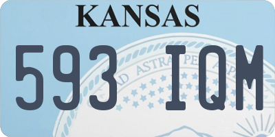 KS license plate 593IQM
