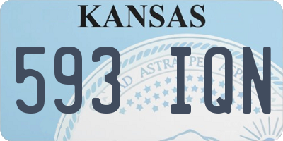 KS license plate 593IQN