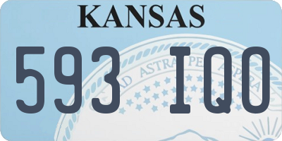 KS license plate 593IQO