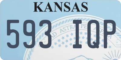 KS license plate 593IQP
